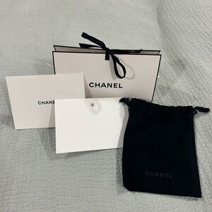 CHANEL Black Drawstring Pouch